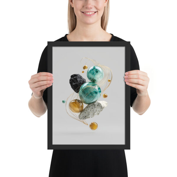 Teal Realm - Framed Poster - Image 2