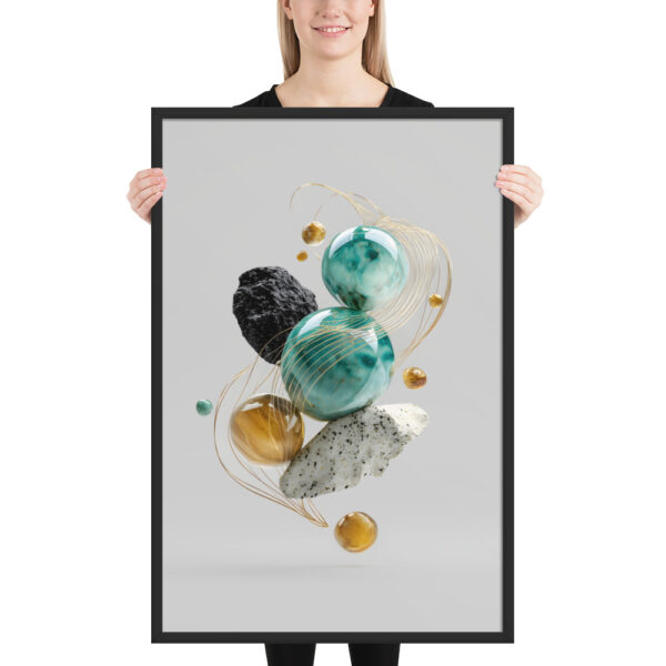 Teal Realm - Framed Poster - Image 3