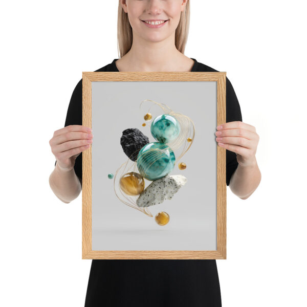 Teal Realm - Framed Poster - Image 4