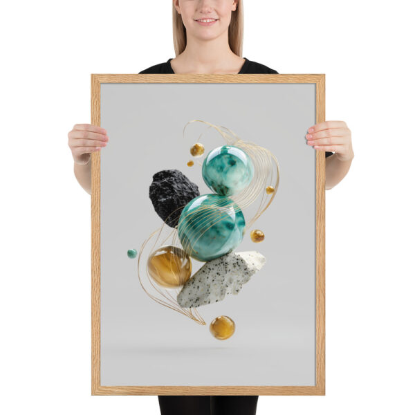 Teal Realm - Framed Poster - Image 5