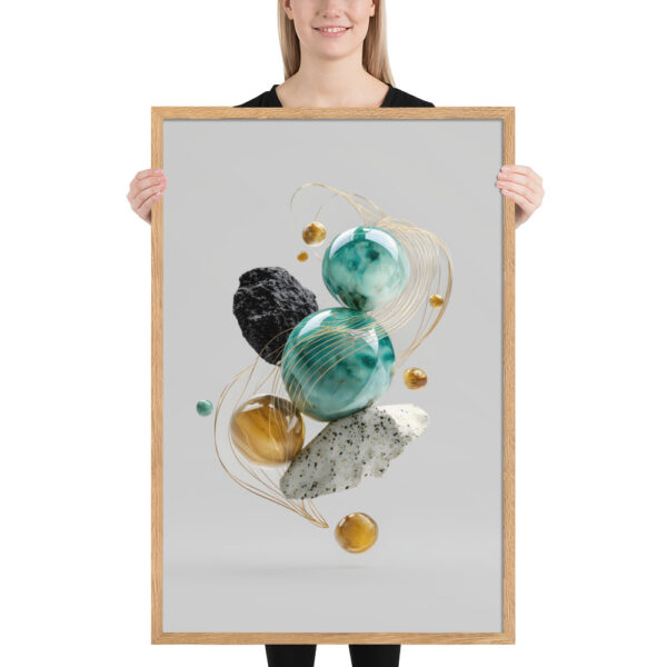 Teal Realm - Framed Poster - Image 6