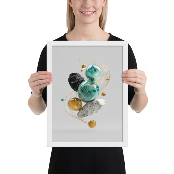Teal Realm - Framed Poster - Image 7
