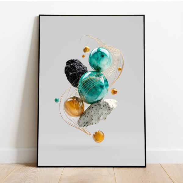 teal realm wall art