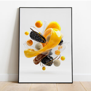 yellow wall art